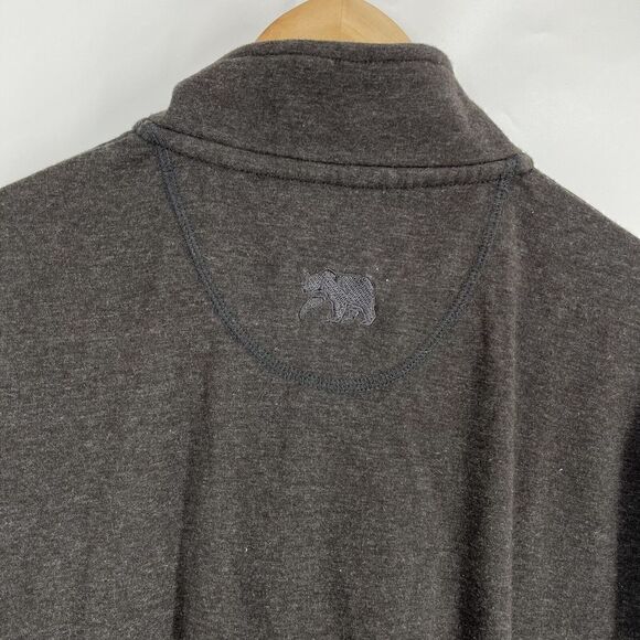 The Normal Brand Sweater Size Large Mens Gray 1/4 Zip Pullover Mock Neck Stretch - Picture 6 of 8